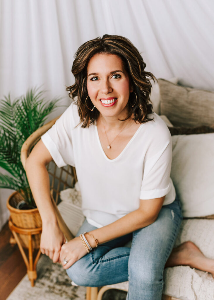 Elise Welker, posing in her Midlothian studio, near Richmond, VA